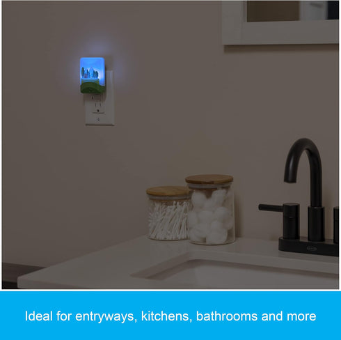 GE Color-Changing LED Night Light, Forest Design, Plugs Into Wall, Dusk To Dawn Sensor, For Kids Adults Bedroom Bathroom, Play Room, Nursery, 1 pa...