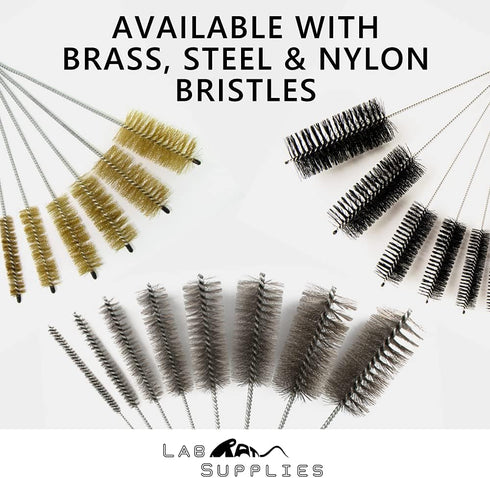 8 Inch Nylon Tube Brush Set, 12 Piece Variety Pack | for Cleaning Hard-to-Reach Spaces...