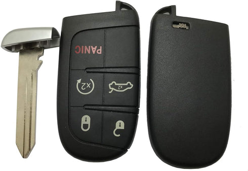 J-ACCES Key Fob Case Shell Fit for Jeep Grand Cherokee Dodge Challenger Charger Dart Durango Journey Chrysler 300...