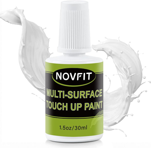 Multi Surface Touch Up Paint, Interior and Exterior House Paint Pen with brush, Scratch Repair for Wall, Furniture, Door, Cabinet(Gloss White) 1.5...