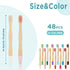 48 Pcs 5.7 Inch Kids Bamboo Toothbrushes Soft Bristle Toothbrush Individually Wrapped Toddler Toothbrush Manual Tooth Brushes for Kids Adults Home...