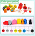 Lacing Farm Toy Wooden Block Set, Early Educational Toys String & Lacing Beads Games for Toddlers Kids Farm Animal Learning Play Set (16 Pieces)...