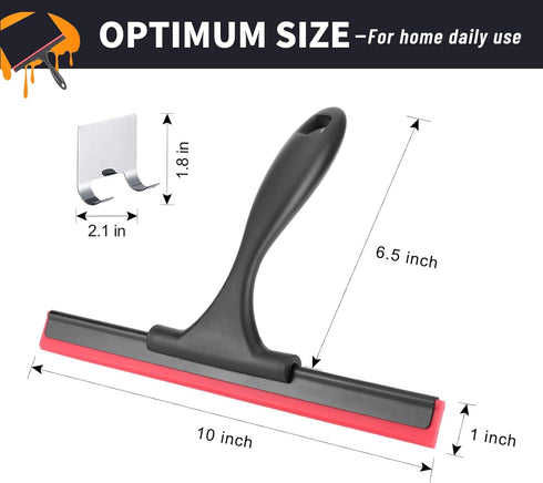 SetSail Shower Squeegee for Glass Doors Stainless Steel Squeegee for Shower Glass Door All-Purpose Window Squeegee for Tile Shower Walls, Sink, Mi...