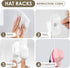 2 Packs Hat Racks Organizers for Baseball Caps, Hat Holder Storage on Closet Wall,Hat Hanger for Closet,Hat Hooks Can Hold More Than 15 Hats(White...