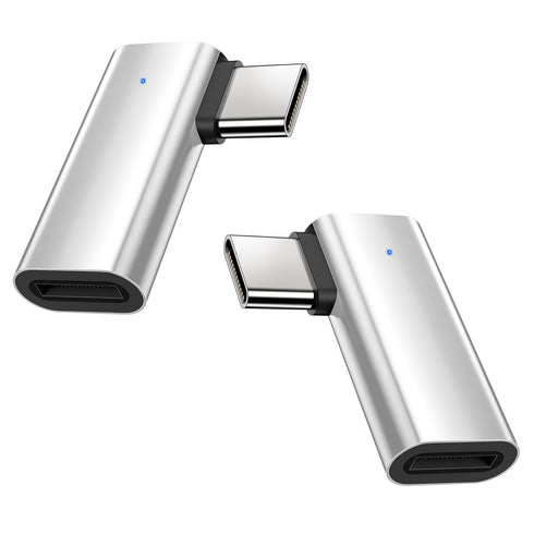 xiwxi 2Pack 90 Degree Lightning to USB C Charger Converter for iPhone 15/15Pro/15 Pro Max Plus,Samsung S24 S23,iPad Air,27W PD Fast Charging&Data ...