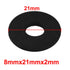 uxcell Nitrile Rubber Flat Washers 21mm OD 8mm ID 2mm Thickness for Faucet Pipe Water Hose, Pack of 10...