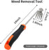 2 Pack Weeding Tools, Portable Garden Weeder Puller Tool, 4 Teeth Stainless Steel Hand Weeder for Vegetable Gardening Backyard Farm Planting & Upr...