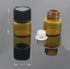 Honbay® 1ml (1/4 dram) Amber Glass Vial Essential Oil Bottle with Orifice Reducer and Cap - 12 Pack...