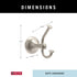 Esato Towel Hook in Spotshield Brushed Nickel...