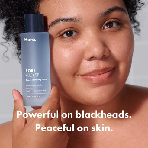 Hero Cosmetics Pore Release Blackhead Clearing Solution - Exfoliating Toner Featuring BHA, PHA, AHA and 2% Salicylic Acid (100 ml)...