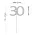 Sumerk 24PCS 30 Cupcake toppers Silver Glitter 30th Birthday Cupcake Picks Anniversary Party Decorations...