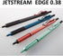 uni Jetstream EDGE 0.38 Oil-based Ballpoint Pen Black red Body?SXN100338BK15??Jetstream EDGE 0.38mm Oil-based Ballpoint pen refill ?SXR-203-38 Bla...