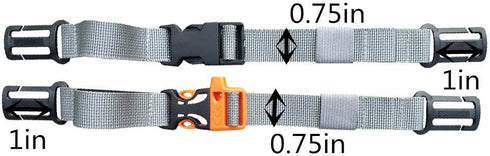 2 Packs Backpack Chest Strap- Nylon -Suitable for Webbing on The Backpack up to 25MM(Grey)...