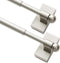 Turquoize 2 Pack Magnetic Curtain Rods, Multi-Use, Adjustable 9-16 inch, Nickel, 2-Pack...