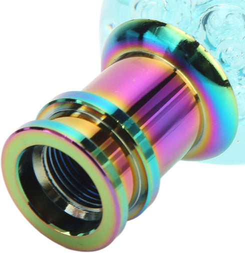 Keenso Gear Shift Knob, Gear Shift Knob with M8 M10 Adapter Universal Acrylic Transparent Bubble Shifter Head Car Styling Accessories for Cars (Li...