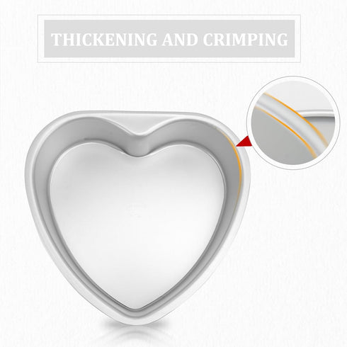 Zerodeko 1PC Heart Shape Cake Pan with Removable Bottom, Cheesecake Pan Chiffon Cake Mold Non-stick Baking Mould Bakeware for Home Oven Wedding Pa...