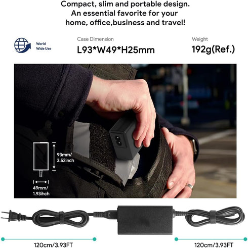 HKY 60W AC Adapter Compatible with Goal Zero Yeti 150 400 200X 500X Portable Power Station & Sherpa 50 100 Solar Generator Power Bank Replacement ...