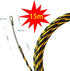 Fish Tape 49FT Wire Fishing Tools 6.0mm Diameter 3 Wires Twisted with Guide Spring, Ideal for Wire Fishing Black and Yellow 15m...