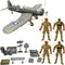 Military Attack Combat Helicopter Play Set with Accessories,WWII Pirate Fighter Jet,Boys Military Toys with Elite Force Army Ranger Action Figures...