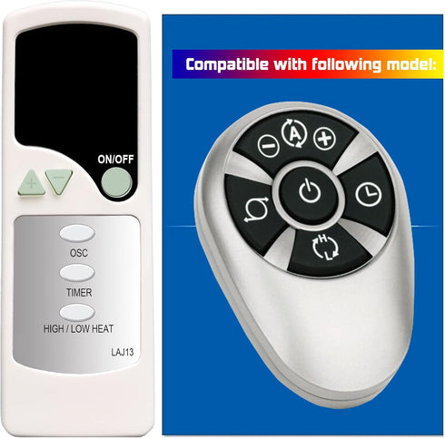 Replacement Remote Control for Lasko 5115 5135 5144 755320 565134 5511 5521 5534 5536 Ceramic Oscillating Tower Fan...