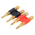 2Pcs Stackable Dual Banana Banana Plugs for Speaker Wire, Banana Connectors for Speaker Wire, Brass Banana Plug 2 Way Banana Connectors Male Plug ...