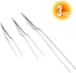 12" 8" 6" Cooking Tweezers 304 Stainless Steel Offset Tweezers with Precision Clamp Tip Kitchen Chef Tweezers (6",8",12")...