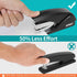 Stapler for Desk, 50 Sheet Effortless Stapler, Desktop Stapler Staple with One Finger, Portable Handheld Ergonomic Stapler Heavy Duty, Built-in St...