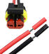 5Kit 2 Pin Way 18 AWG Car Waterproof Connector Plug Wire 1.5mm Series Terminal Connector-5 Pack (5 Kit 2 Pin)...