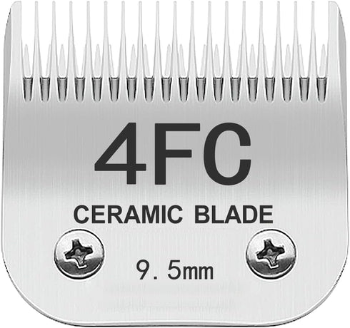 4FC Blade Dog Grooming Clipper Replacement Blades Compatible with Andis Dog Clippers,Most A5, Wahl KM Series Clippers,Detachable Ceramic Blade,Siz...
