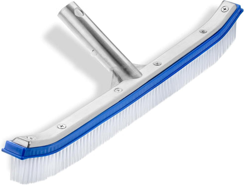 UNCO- Pool Brush Head, 17.3 in, Swimming Pool Wall & Tile Brush, Aluminium Swimming Pool Brush Head for Inground Pools, Nylon Bristles, Pool Clean...