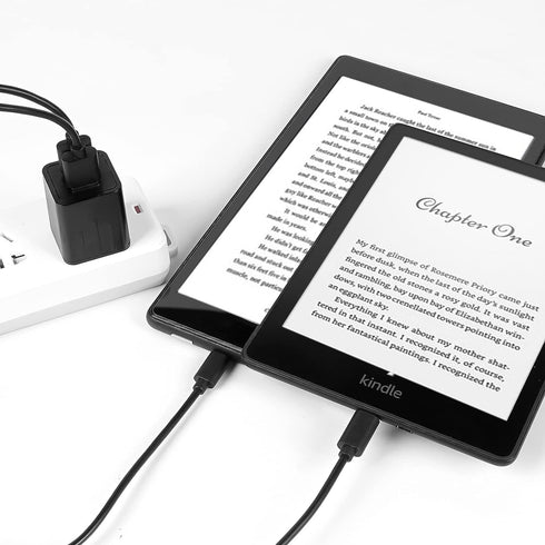 Tablet Charger with 6FT USB Type-C&Micro USB Cable Fit for Kindle E-Reader 2 3 4 5 6 7 8 9 10 11, All-New Fire 6 HD 7 8 10, Fire Max 11-13th Gen,K...
