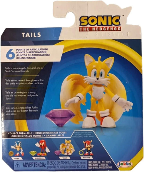 Sonic The Hedgehog 2.5 Inch Action Figure - Tails with Emerald...