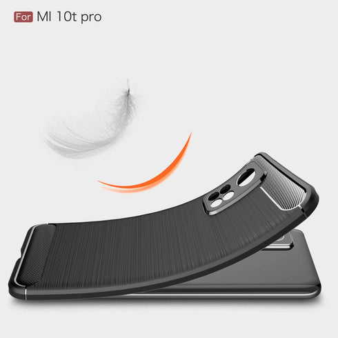 Case Compatible with Xiaomi Mi 10T Case, Compatible with Xiaomi Mi 10T Pro Case, Carbon Fiber Texture Design Shock Absorption Case Made for Xiaomi...