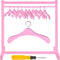 11 Pcs Doll Garment Rack with Wooden Dolls Clothes Hanger 11.8 Inches Doll Closet Mini Doll Clothes Hangers Doll Wardrobe Furniture Accessories fo...