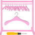 11 Pcs Doll Garment Rack with Wooden Dolls Clothes Hanger 11.8 Inches Doll Closet Mini Doll Clothes Hangers Doll Wardrobe Furniture Accessories fo...