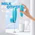 Magnetic Base Milk Frother Wand with Stand Battery Operated (not incl.) Handheld Electric Matcha Whisk Drink Mixer for Coffee, Latte, Hot Chocolat...