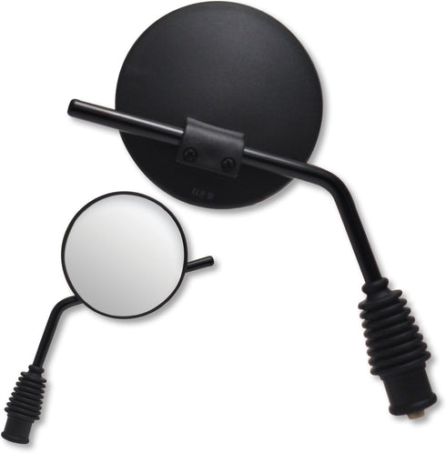 Ken Sean 970510 Black Universal Dual Sport Motorcycle Mirror, Lens Size: 4" Diameter, Black...