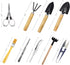 Bonsai Set 10 PCS-Mini Gardening Tools Kit for Indoor Outdoor Bonzai Include Pruner, Fold Scissors, Mini Rake, Tweezers, Cleaning Brush...