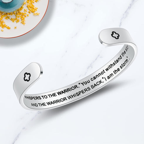 TONY & SANDY Inspirational Bracelets for Women Teen Girls Personalized Gifts for Daughter Granddaughter Mom Sister Friends Stainless Steel Engrave...