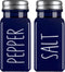 Navy Blue Salt and Pepper Shakers Set - Bivvclaz 2.7 oz Christmas Salt and Pepper Shakers, Blue Kitchen Decor and Accessories for Home Restaurants...