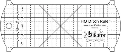 Keepsake Quilting Ditch Ruler - Longarm Quilting - Black Acrylic - 7" x 3"...