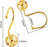 Chictie Gold Shower Curtain Hooks Rings,Set of 12 Brass Decorative Bling Metal Rustproof Shower Hangers Rings for Bathroom Curtains Rods Hollow Ba...