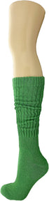 AWS/American Made 2 Pairs Cotton Slouch Socks Scrunch Knee High Socks Shoe Size 5-10...