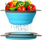 Ultimate Kitchen Strainers Set of 2 - Collapsible Silicone Colanders For Easy Storage by Comfify - Use with Pasta & Veggies or as a Fruit or Berry...