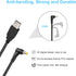 GINTOOYUN USB to DC Power Cable USB 2.0 Male to 90 Degree Angle DC5525 Male Power Extension Charge Cord for LED Strip, Bluetooth Speaker,Mini Fan ...