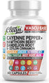 Cayenne Pepper Supplement with Hawthorn Berry Capsules, Dandelion Root, Ceylon Cinnamon, Garlic, Ginger, Berberine, Apple Cider Vinegar, Milk This...