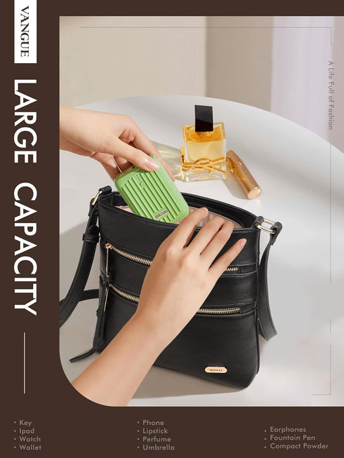 Crossbody Bags for Women, Medium Size Zipper Pocket with Adjustable Strap Crossbody Purse...