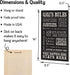 My Word! Gigi's Rules Decorative Sign,Black...