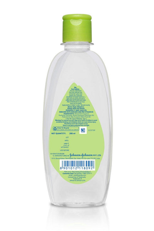 Johnson's Baby Hair Oil (200Ml) Clear...