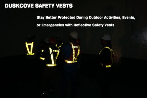 2 Pack Hi Vis Safety Vests - Adjustable Bright Neon Color High Visibility Reflective Safety Straps Gear for Traffic Control, Running, Cycling...
